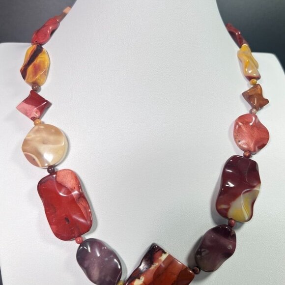 Jay King DTR Mookaite Jasper Necklace Silver 925 Hook Clasp Multi-Shaped Beads - Picture 5 of 16